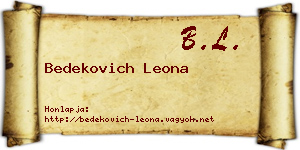 Bedekovich Leona névjegykártya